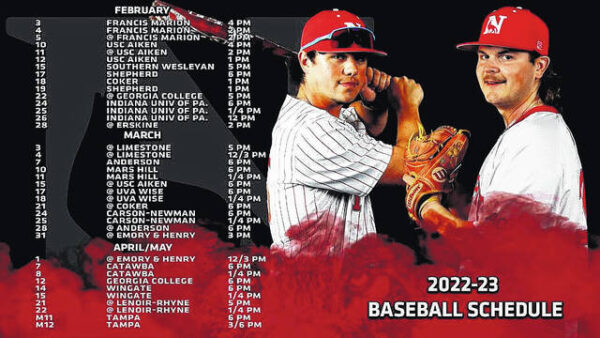 Newberry Baseball Announces Schedule For 2023 Campaign 